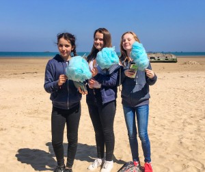 Candy floss on Normandy D day beach