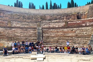 Students at the Roman theatre